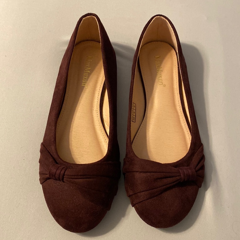 Burgundy/wine color ballet flats